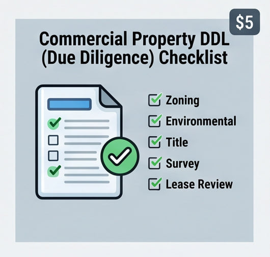 Commercial Property Due Diligence (DDL) Checklist