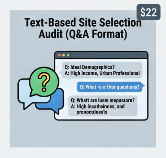 Text-Based Site Selection Audit (Q&A Format)