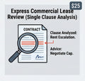Express Commercial Lease Review (Single Clause Analysis)