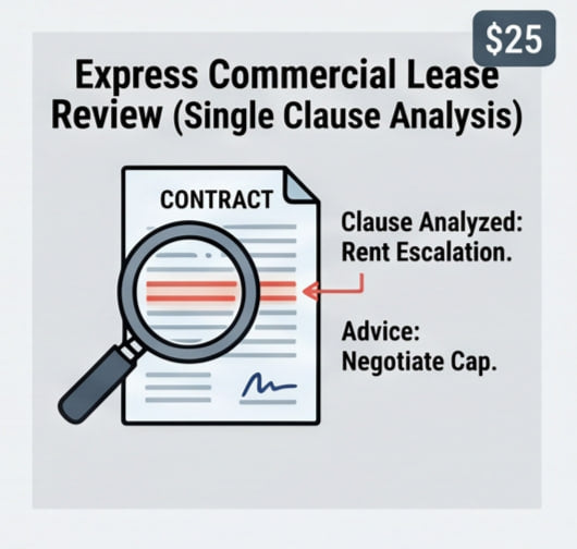 Express Commercial Lease Review (Single Clause Analysis)
